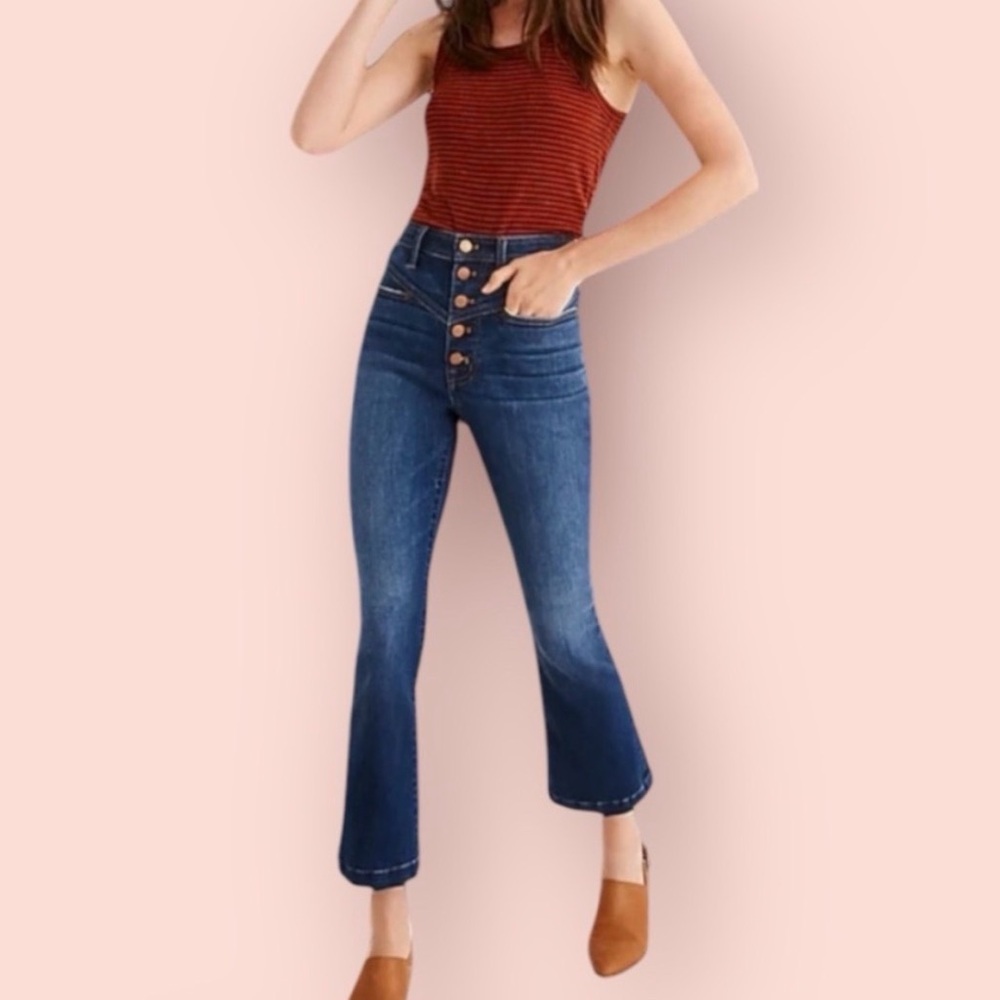 Madewell Dark Blue Flare Jeans